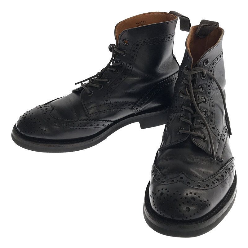 Tricker's / トリッカーズ | ウィングチップ カントリーブーツ | UK6.5 | ブラック | メンズ