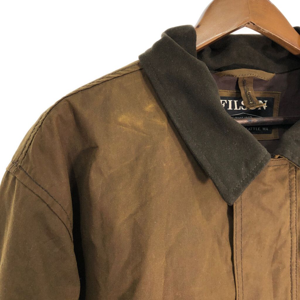 USA製 FILSON フィルソン オイルドジャケット 大きいサイズ ブラウン (メンズ XXL) 中古 古着 R7061