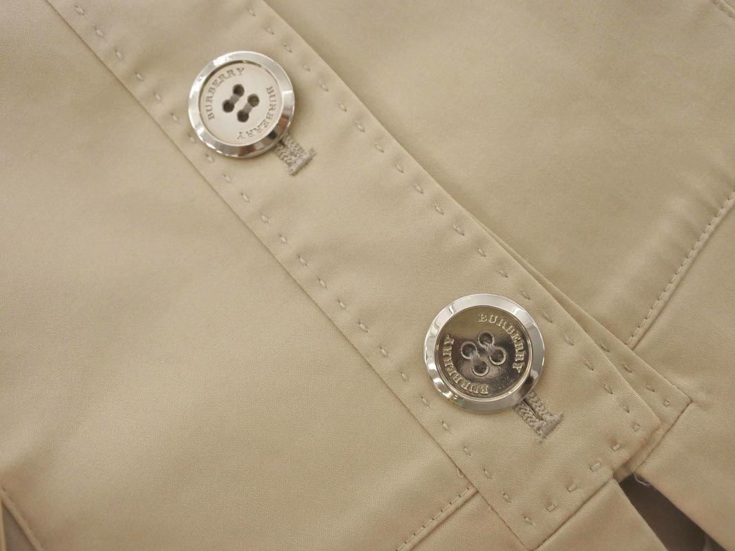 BURBERRY LONDON ノーカラージャケット ベージュ BURBERRY - BURBERRY バーバリー LONDON ノーカラー ジャケット