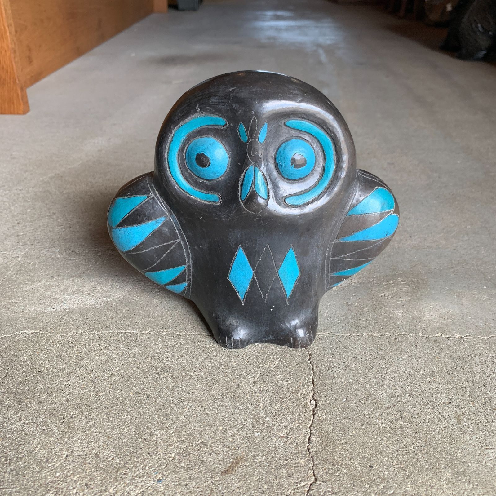 メキシコ ヴィンテージ フクロウ オアハカ 置物 オブジェ フォークアート 工芸品 |HM-0139