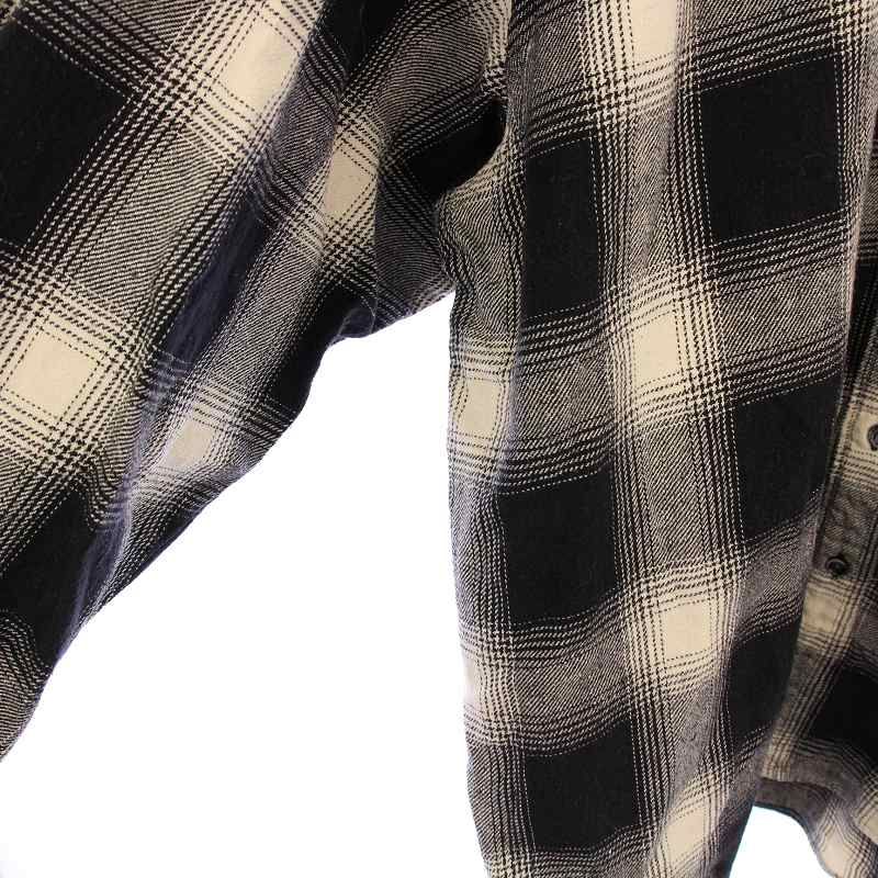 シンゾーン Shinzone CHECK DADDY SHIRT チェックダディシャツ ブラウス ボタンダウン 長袖 レギュラーカラー P0 ライトグレー 黒 THE SHINZONE（ザ シンゾーン）の「CHECK DADDY SHIRT