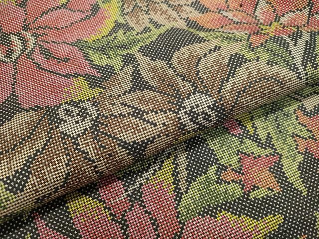 平和屋着物●本場大島紬　7マルキ　草花文　正絹　逸品　DAAR4357tw 平和屋着物○本場大島紬 7マルキ 草花文 正絹 逸品 DAAR4357tw - メルカリ