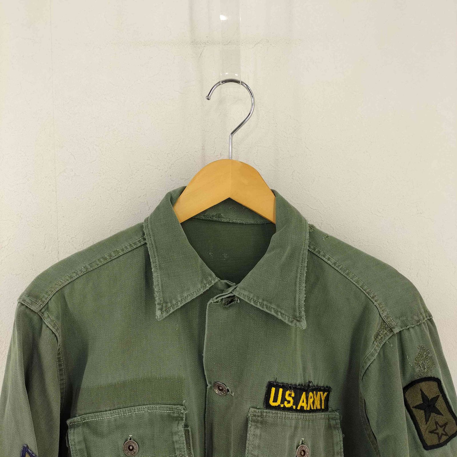【50s US MILITARY月桂樹ボタン】￼ミリタリーユーティリティシャツ 50s US MILITARY ユーティリティシャツ 月桂樹ボタン ミリタリー