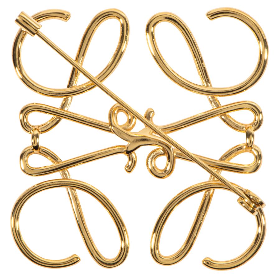 LOEWE ロエベ アナグラム 111.27.020 ブローチ ゴールド【中古  