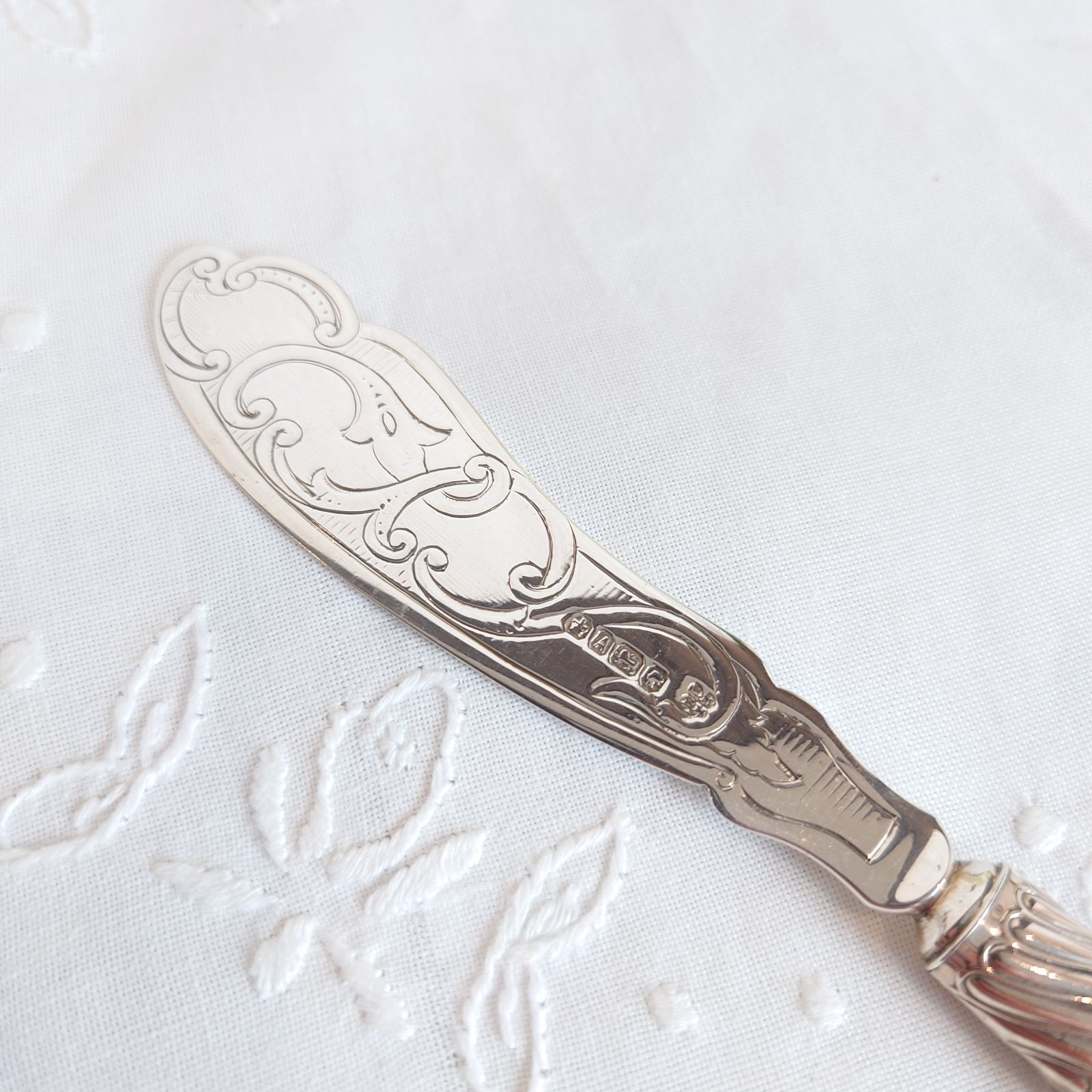白蝶貝 純銀 バターナイフ マザーオブパール - メルカリ