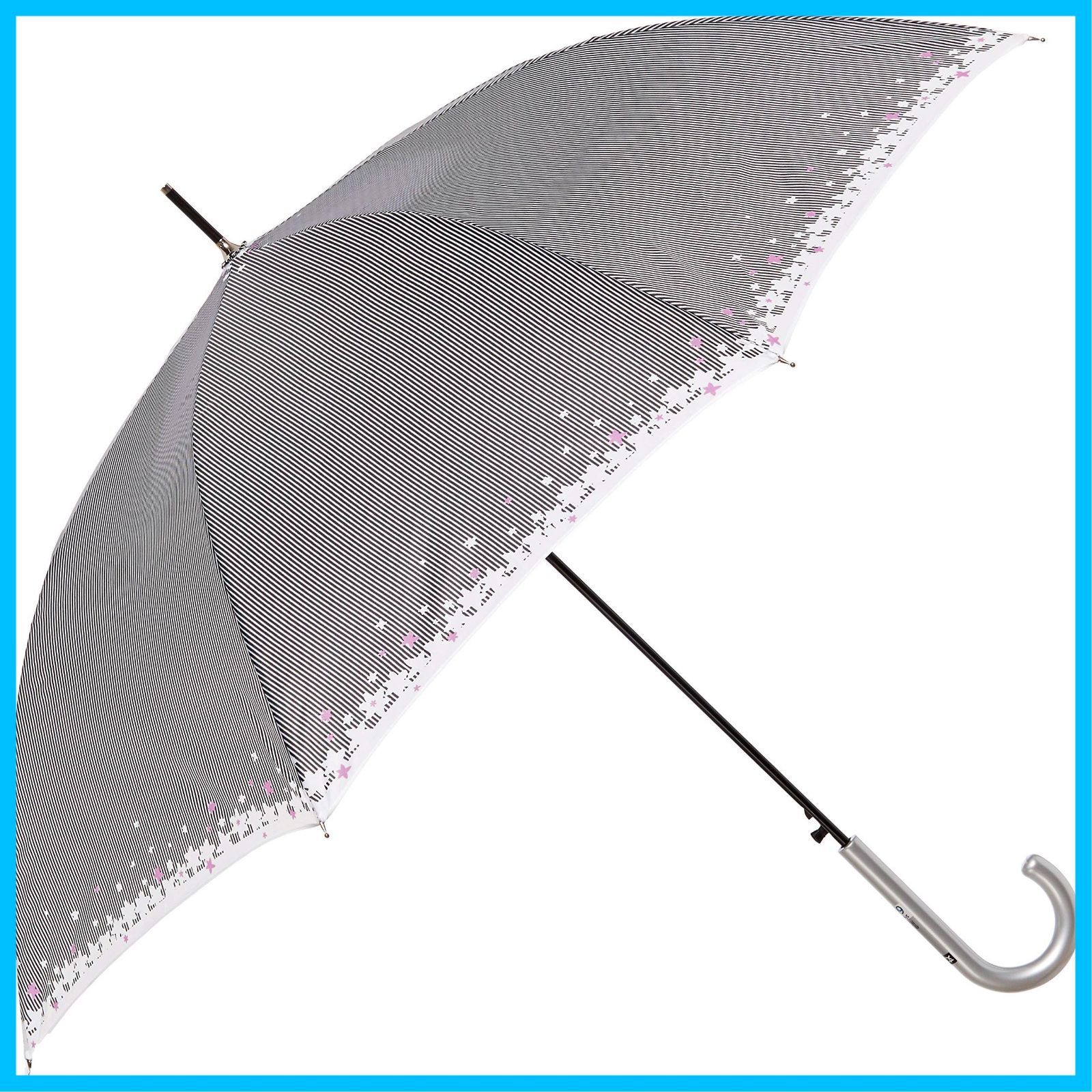 在庫 花柄 婦人傘 シンプル 雨傘 オシャレ 長傘 かわいい ストライプ柄 レディース ミックスファクトリー 62161