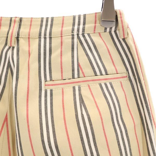 バーバリーゴルフ 三陽商会 日本製 ストライプ ゴルフ パンツ 7 ベージュ系 BURBERRY GOLF レディース バーバリーゴルフ 日本製 三陽商会 ストライプ ゴルフパンツ 7