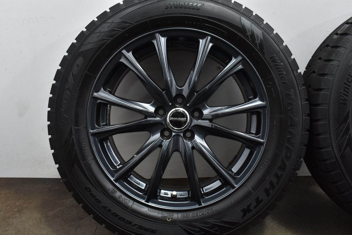 【美品 バリ溝】WAREN 17in 7J +55 PCD100 トーヨー ウィンタートランパス TX 225/60R17 スバル GT XV SJ フォレスター スタッドレス