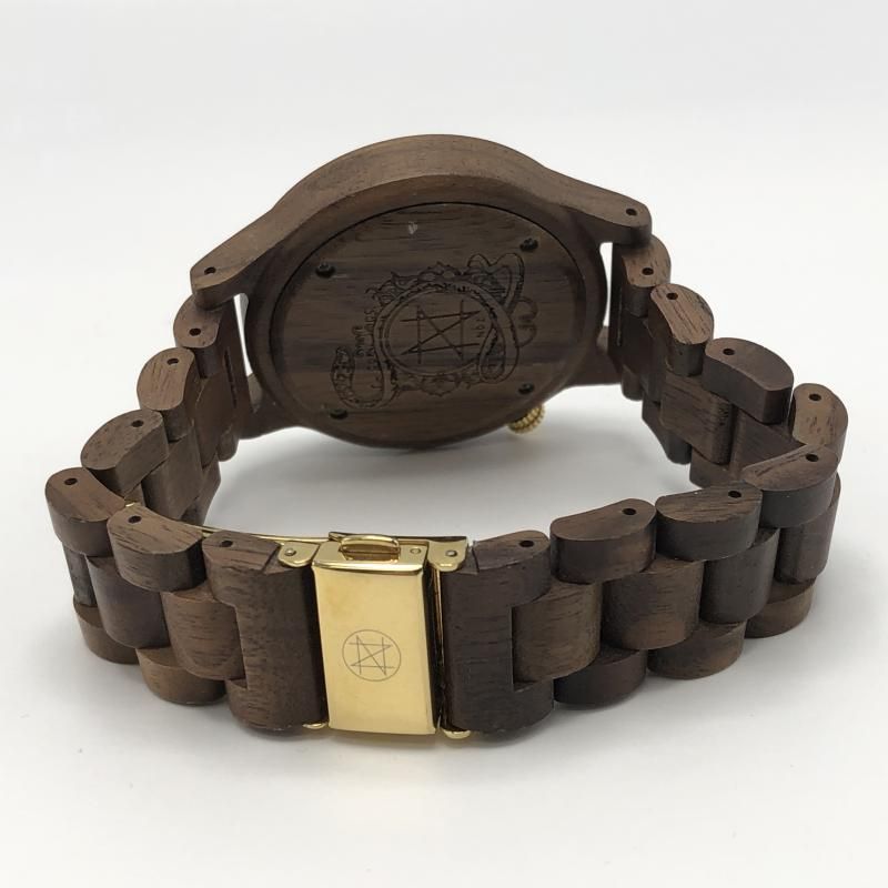中古】NOZ ラピスラズリ ウォールナット天然木バンド 腕時計