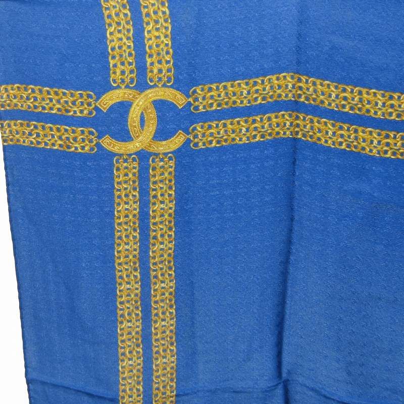 CHANEL シャネル ココマーク チェーン柄 シルク　100% Italy製 楽天市場】CHANEL シャネル スカーフ チェーン柄 シルク ココ