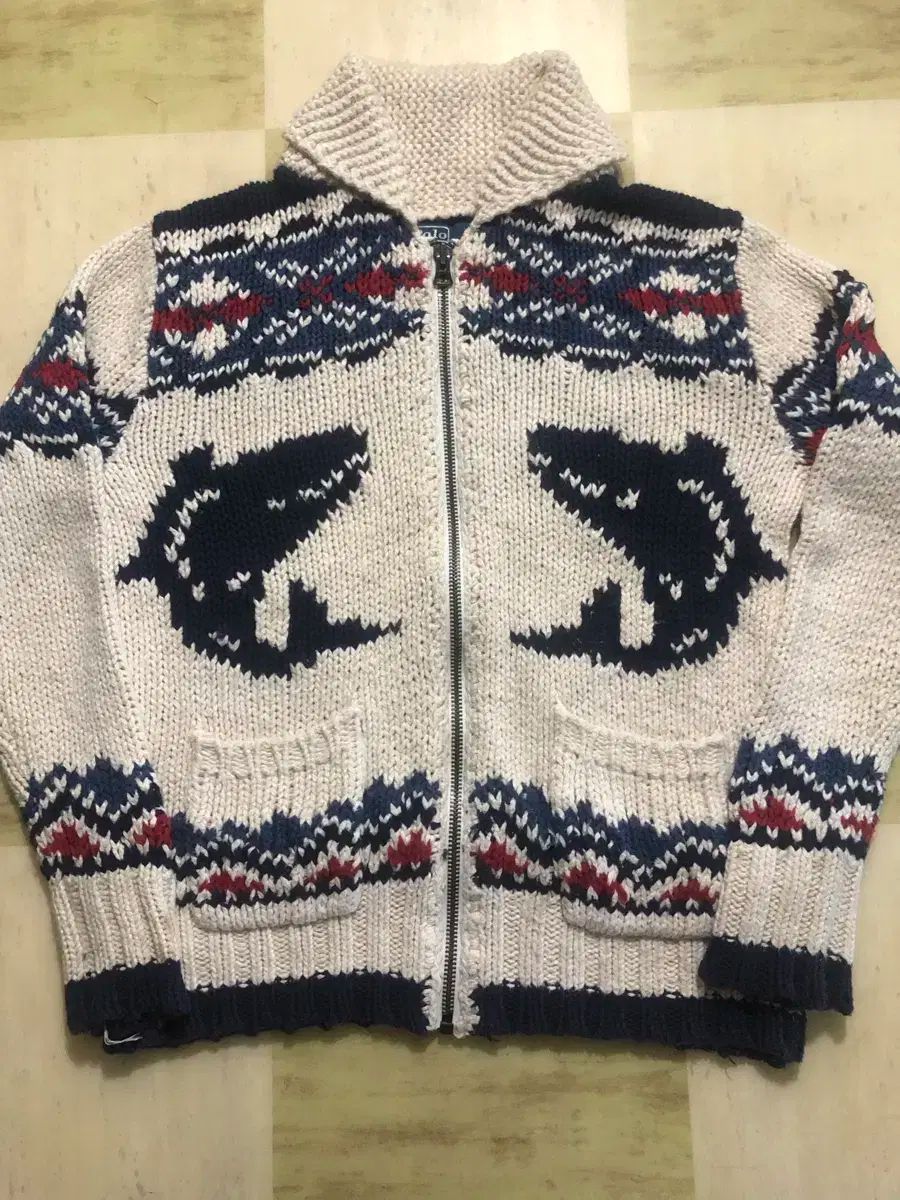 ポロ Ralph Lauren ラルフローレン カウチンニットジップアップ