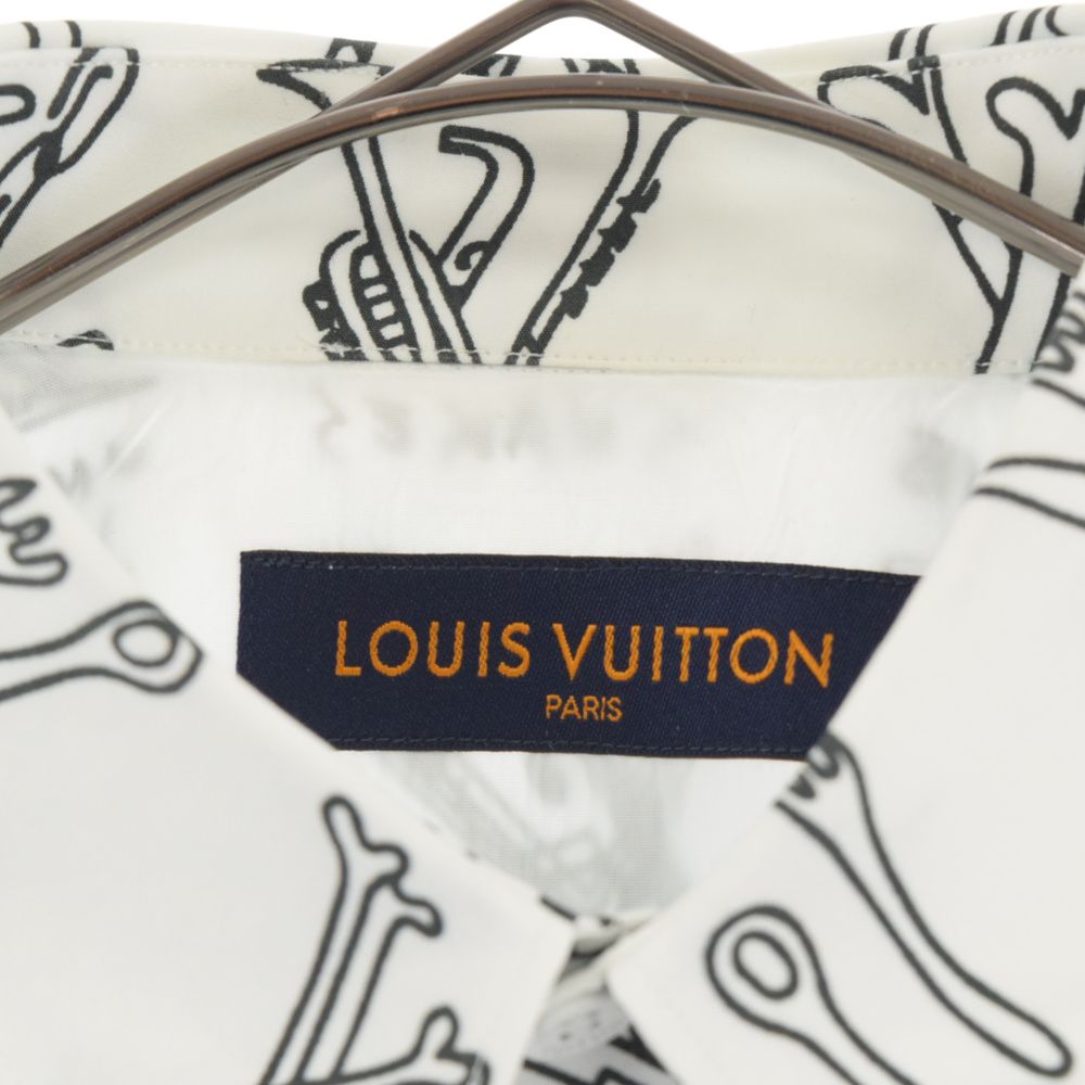 LOUIS VUITTON (ルイヴィトン) 21SS LVロゴプレイズ グラフィック長袖シャツ RM211M ZIU HKS17W ホワイト