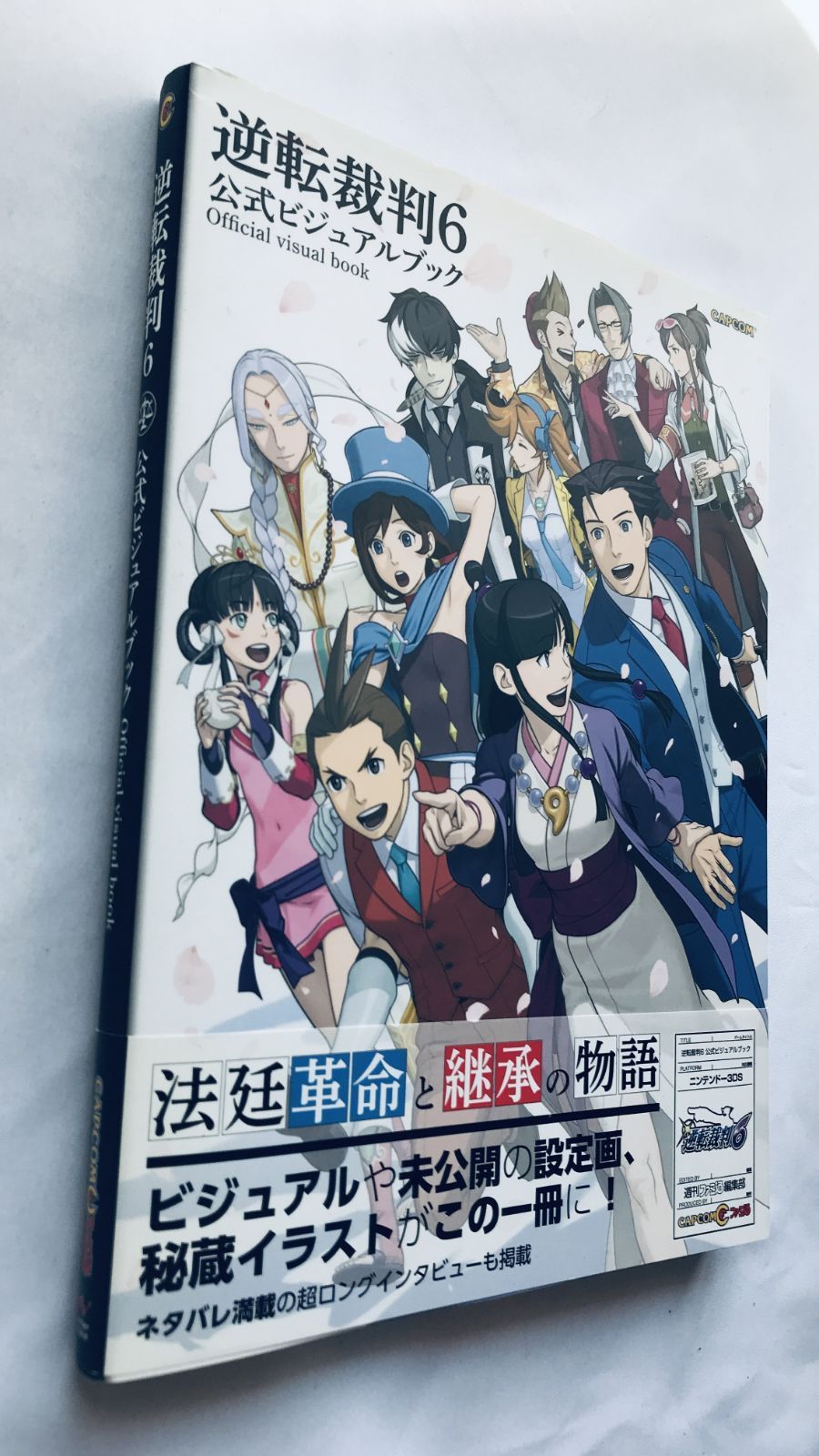 逆転裁判6 公式ビジュアルブック 3DS 攻略本 初版 帯 Gyakuten