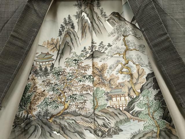 平和屋着物○男性 本場大島紬 アンサンブル 100亀甲 総詰め キング