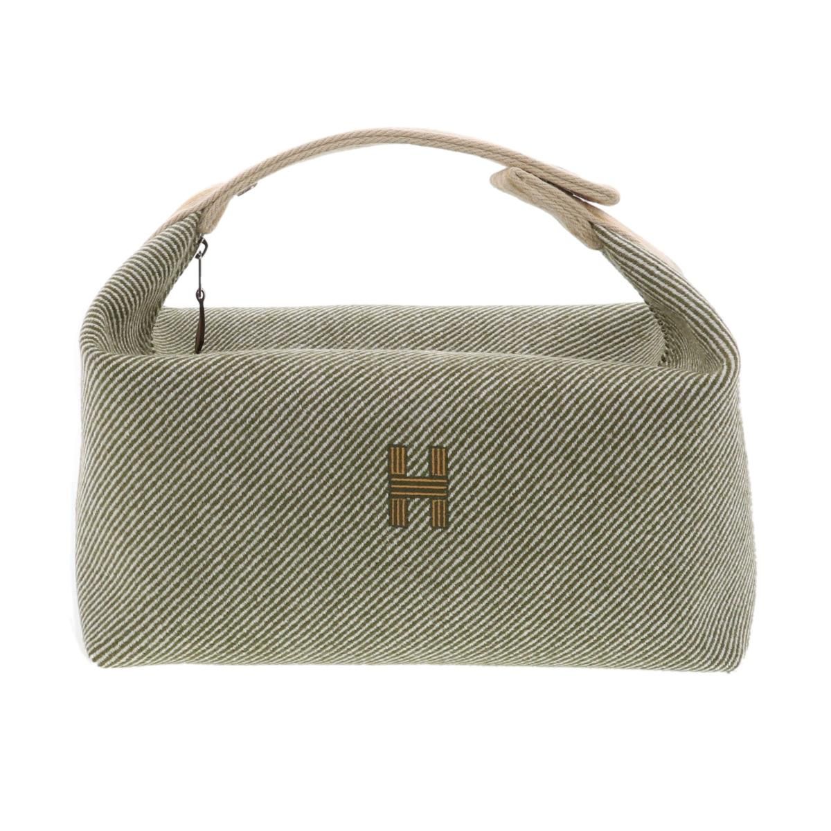 HERMES エルメス ブリット ア ブラック GM バッグ セカンドバッグ|ポーチ|クラッチ Green H104223M used A