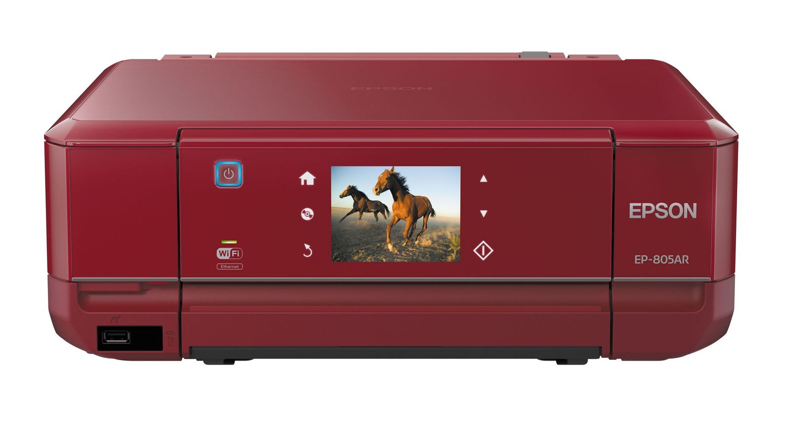 EPSON インクジェット複合機 Colorio EP-805AR 有線・無線LAN標準対応 先読みガイドu0026カンタンLEDナビ搭載 6色染料インク スマートフォンプリント対応 レッド [レッド]