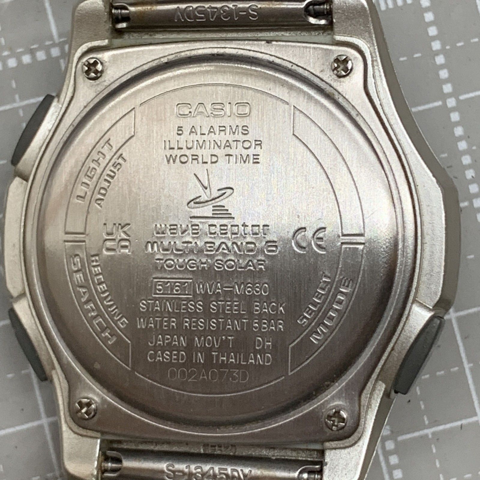 P423 可動 美品 CASIO カシオ wave captor ウェーブセプター WVA-M630D