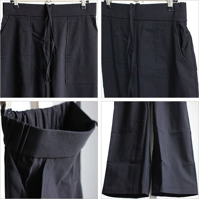 ベイカー風コットン×リネンワイドパンツ