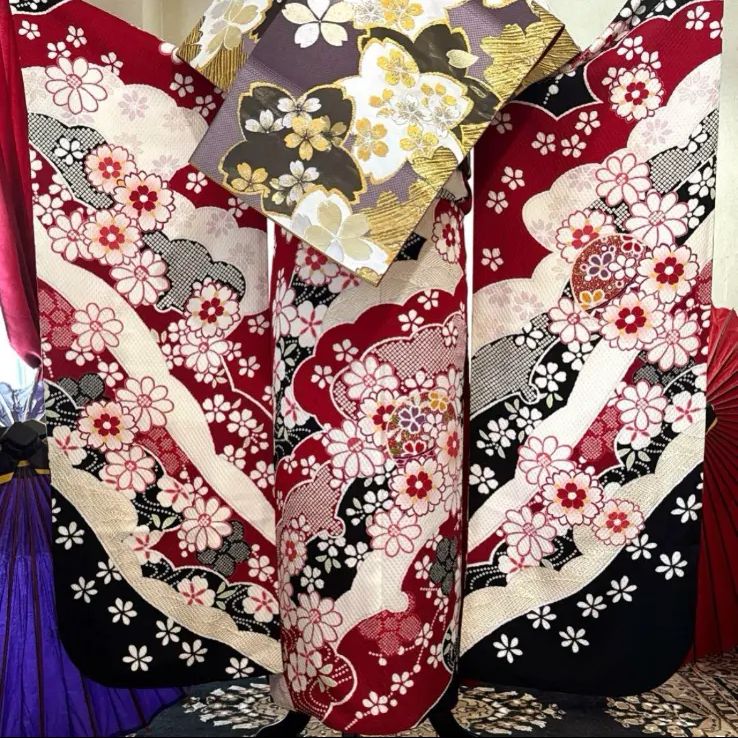 舞桜 正絹