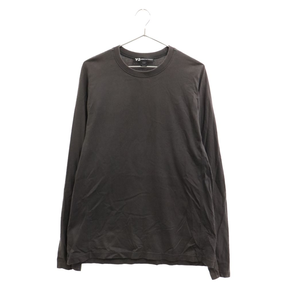 Y-3 (ワイスリー) CLASSIC CREWNECK LONG SLEEVE T-SHIRT バックロゴプリント クラシック クルーネック長袖Tシャツ ダークグレー FJ0371