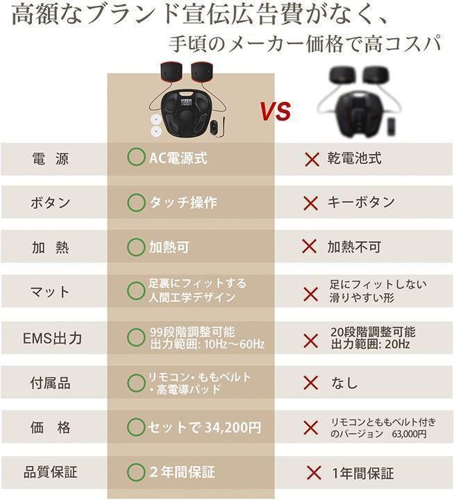 健康器具 足裏EMS 足トレーニング筋トレ器具 加熱機能 - トレーニング