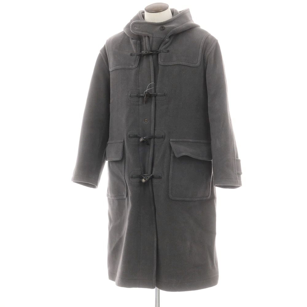 グローバーオール Gloverall ヘリンボーンウール ダッフルコート グレー サイズL メンズ