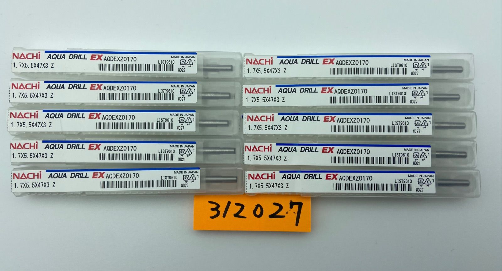 不二越NACHI AQUA DRILL 1.7x5.5x47x3 10本