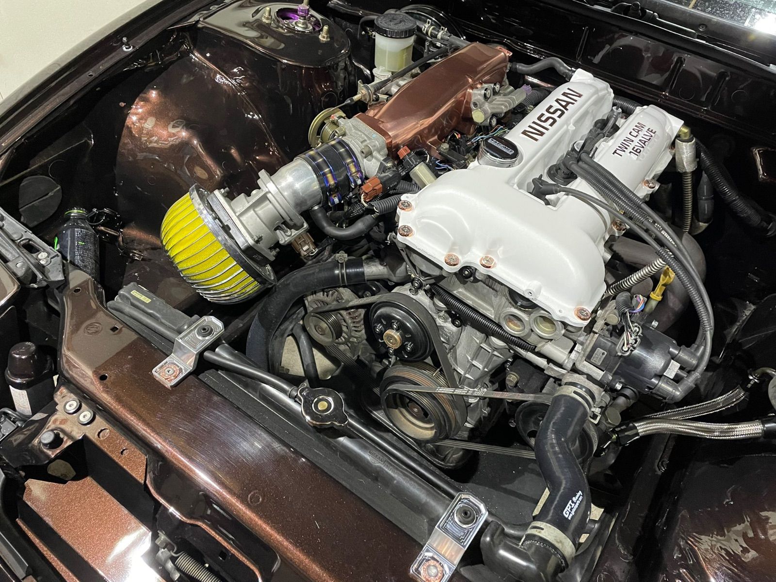 ブラックアルマイト S13 180SX アルミ削り出し ラジエーターステー ブラックアルマイト S13 180SX アルミ削り出し ラジエーターステー