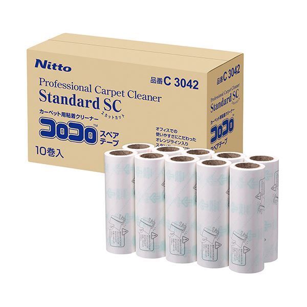 (まとめ）ニトムズ コロコロプロフェッショナルスペアテープ スタンダード スカットカット C3042 1箱（10巻）(×5セット) |b04 まとめ）ニトムズ コロコロプロフェッショナルスペアテープ