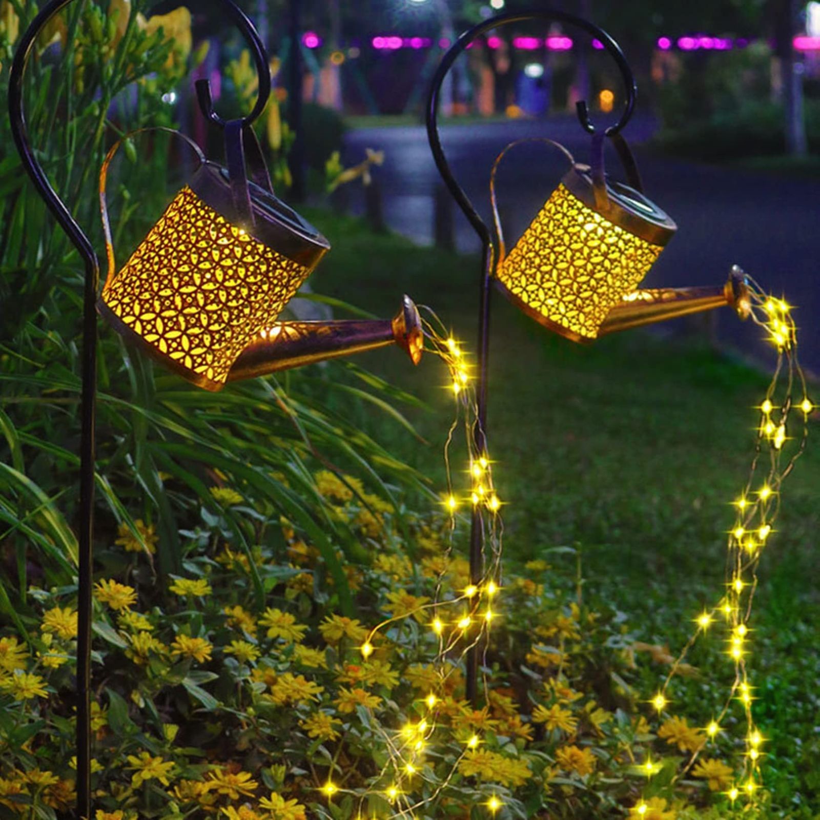 Style 2個セット sac taske ソーラーライト じょうろ型 ガーデンライト 防水 屋外 LED ランタン 庭灯 2個セット Bronze