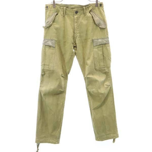 イタリア製 カーゴパンツ 46 カーキ WLG ロング メンズ 【R221021】 【中古】