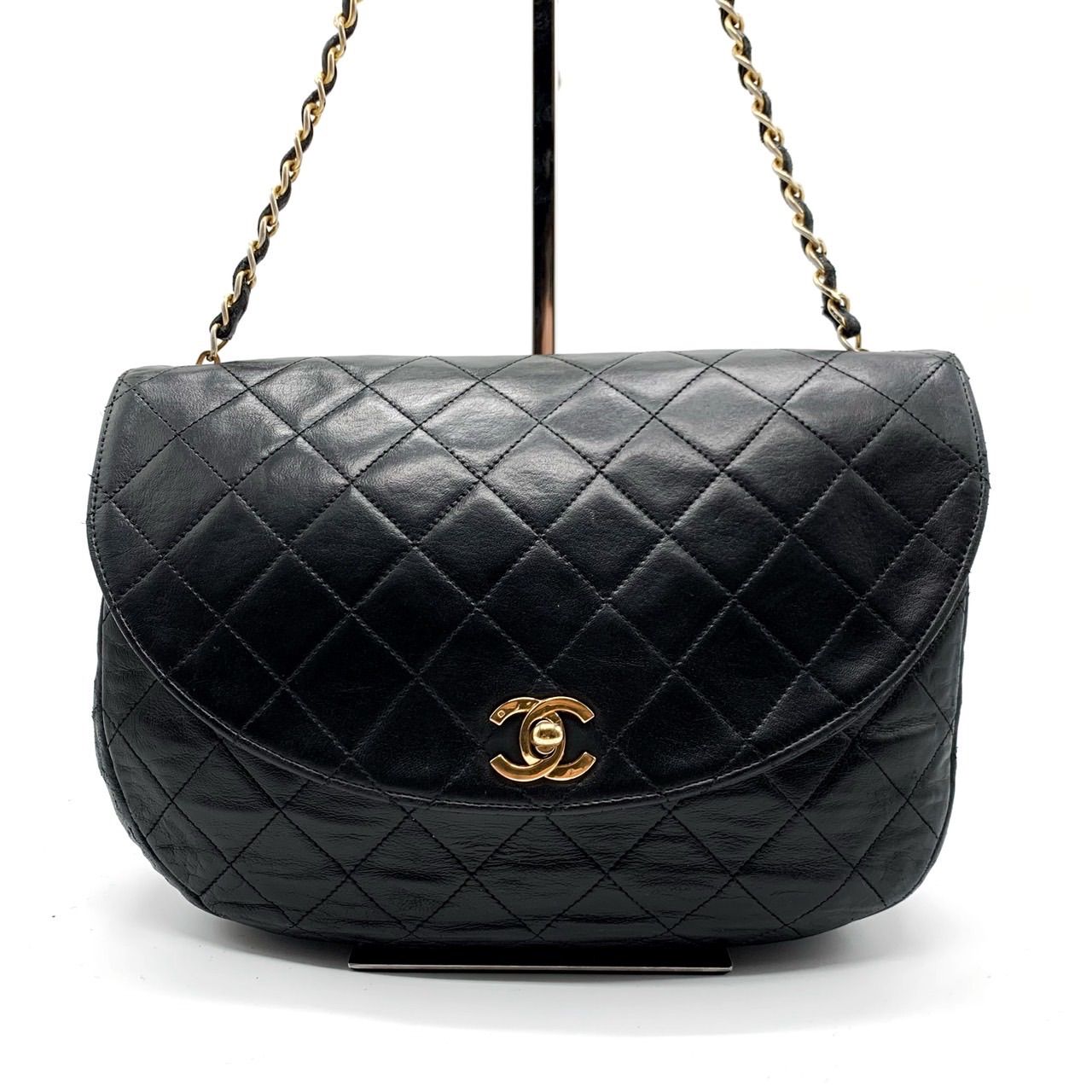 希少✨ CHANEL ターンロック チェーン トートバッグ ブラック マトラッセ