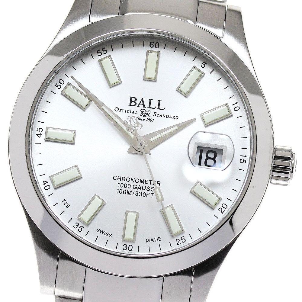 ボールウォッチ BALLWATCH NM9026C-S6CJ-SL マーベライト クロノメーター デイト 自動巻き メンズ良品箱・保証書付き_846225