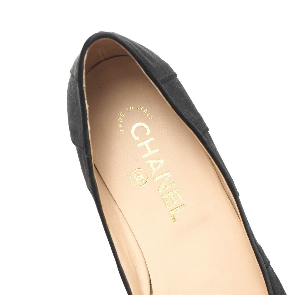 Chanel パンプス　37 1/2 (24cm) CHANEL シャネル パンプス サイズ37 1/2 C ココマーク サテン