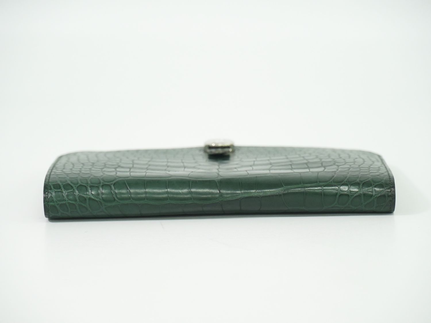 本物 エルメス HERMES ドゴン GM アリゲーター レザー 長財布