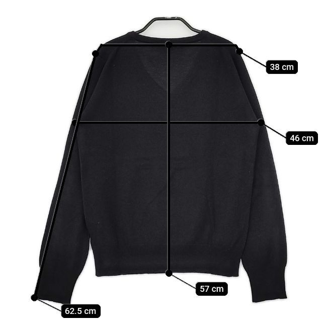 ZUCCa Vネック ウールシルクカシミヤ セーター ニット ブラック