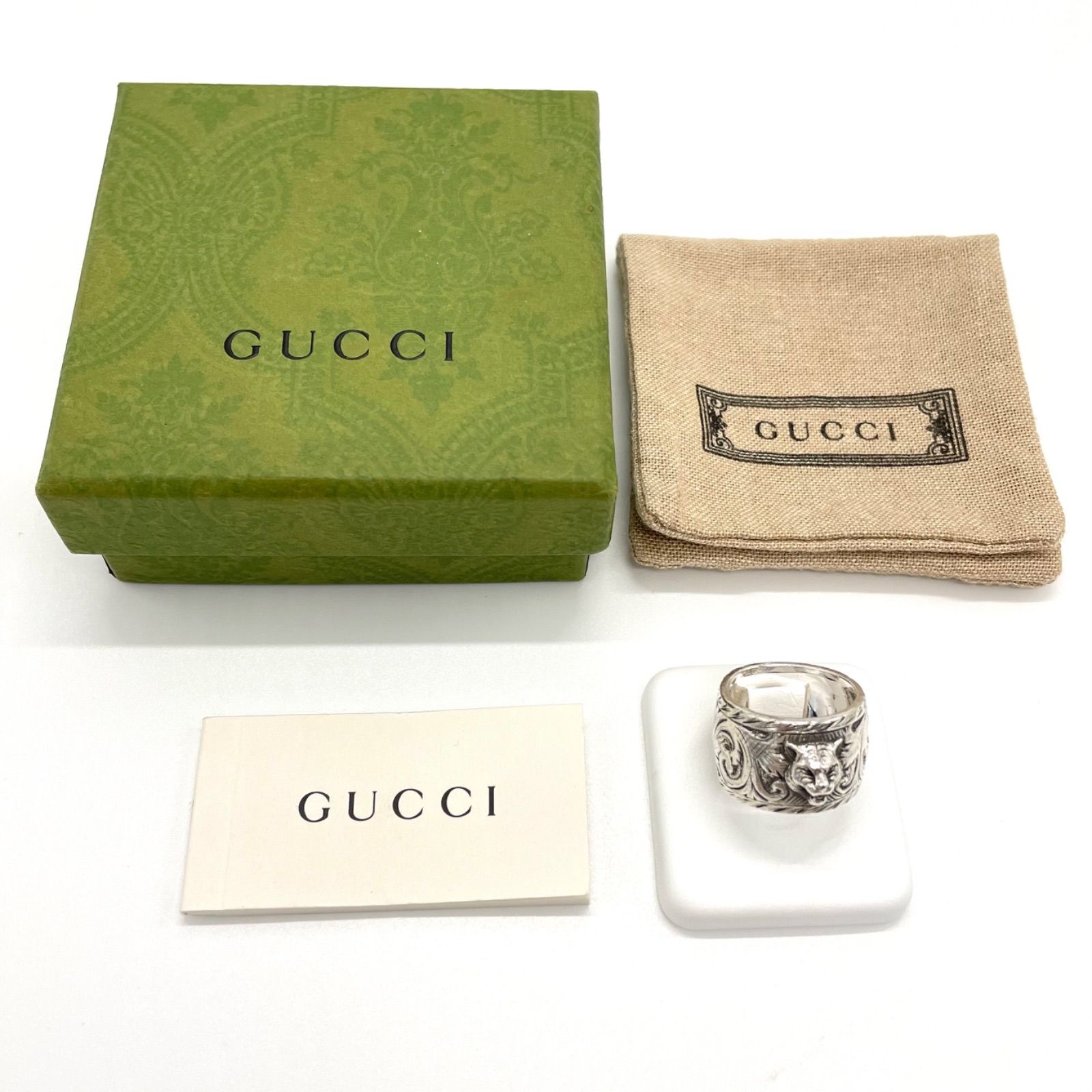 GUCCI グッチ キャットヘッド リング SV925 シルバーリング #16 箱