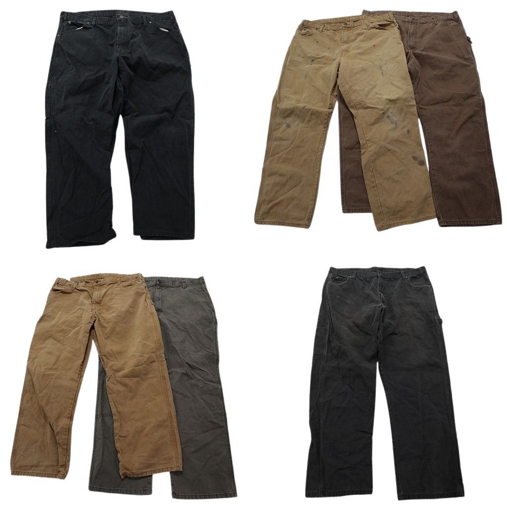 古着卸 ディッキーズ Dickies ダック ペインター パンツ 6枚セット メンズ 42 フェード ワークパンツ 古着 NA5374