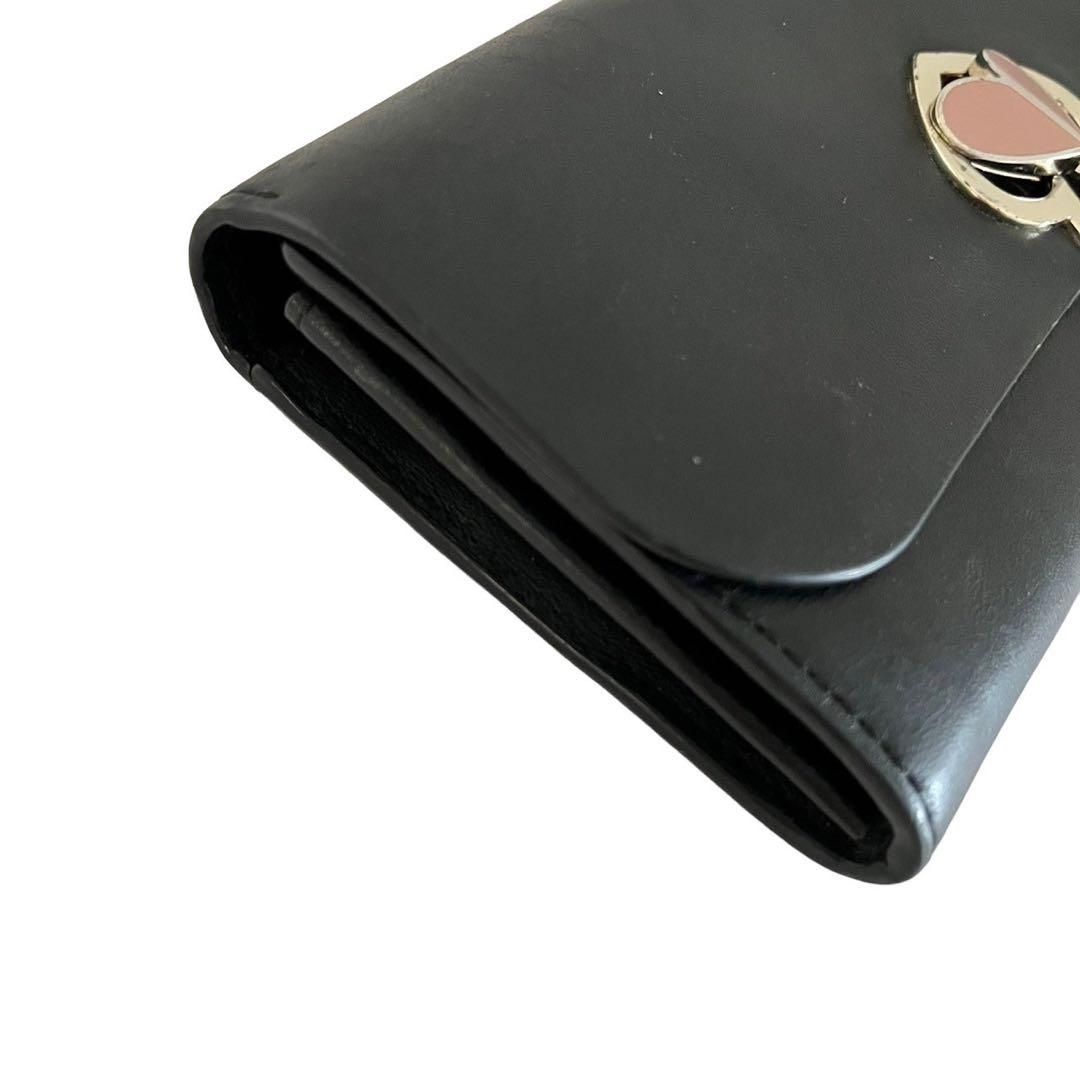 katespade ケイトスペード 財布 ブラック ピンク レザー 二コラ katespade ケイトスペード 財布 ブラック ピンク レザー 二コラ