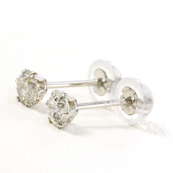 PT900 ピアス pierced earrings ダイヤ 0.35 総重量約0.2g