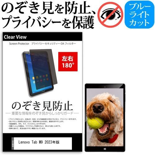 Lenovo Tab M9 2023年版 [9インチ] 覗き見防止 のぞき見防止 プライバシー 保護 フィルム 左右２方向 180度 反射防止 ブルーライトカット メール便送料無料 jgs bgt