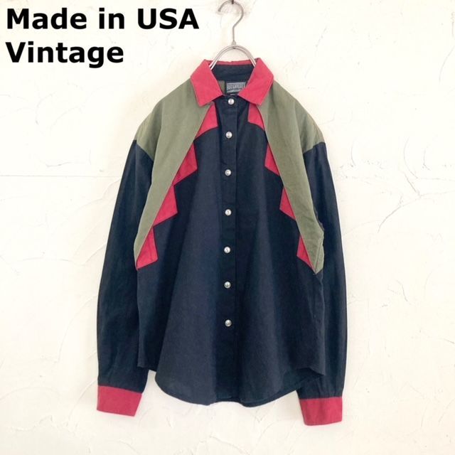 USA VINTAGE アメリカウエスタンデザイン長袖シャツ