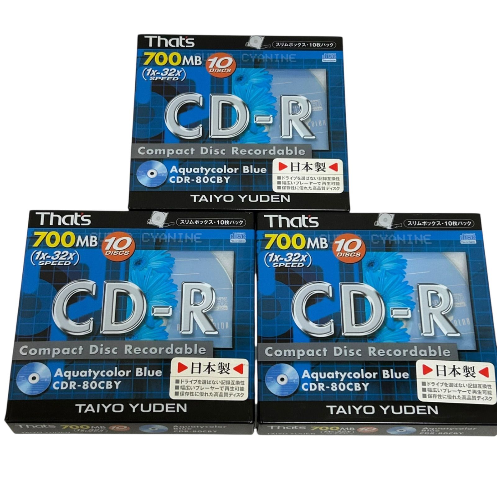 太陽誘電 That’s Super CyanineⅡ CDR-80CBY 700MB 30枚 セット