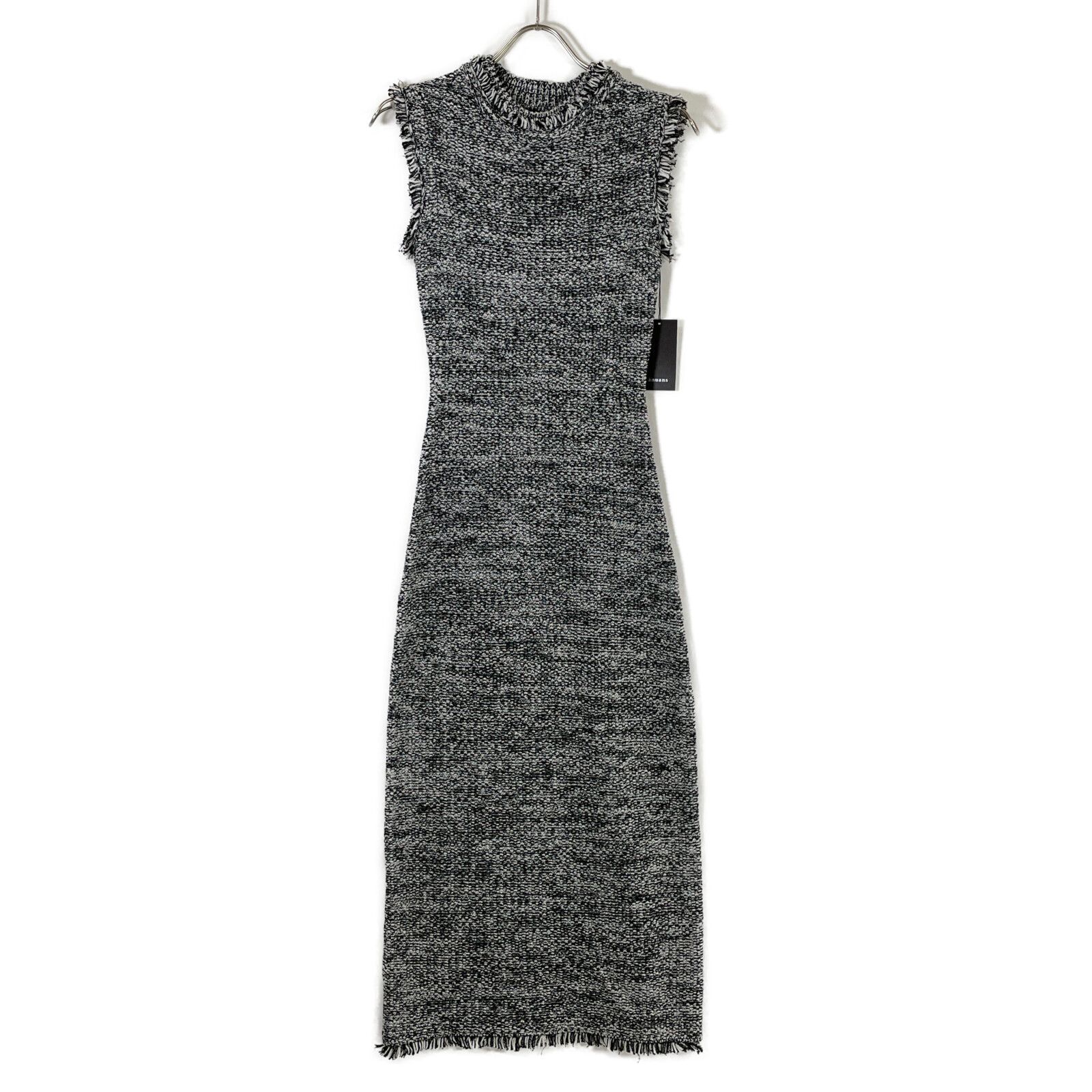 anuans アニュアンス 1524231039 ブラッシュツイードニットワンピース S