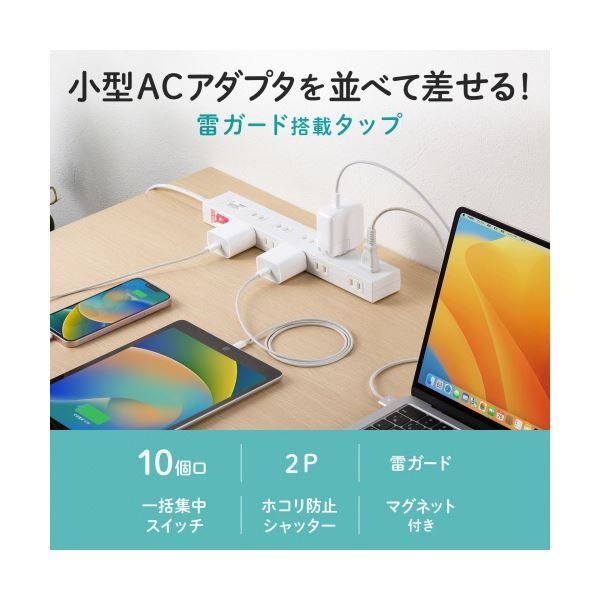 サンワサプライ雷ガードタップ 2P