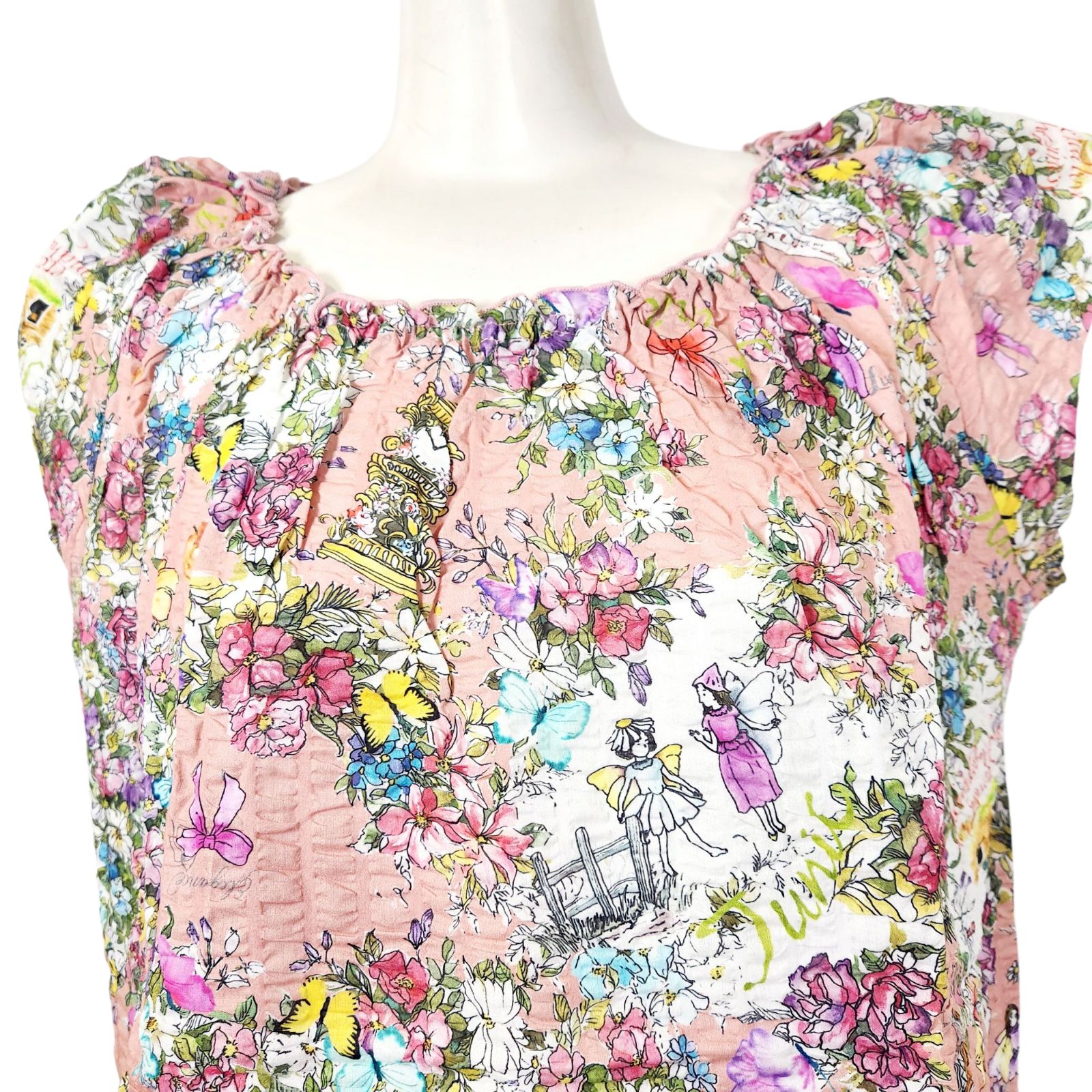夏物入荷！！ 鴨居羊子 TUNIC フレンチ袖 シャーリング