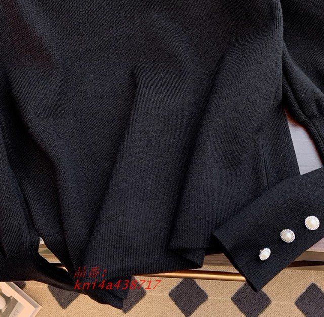 袖パール ニット