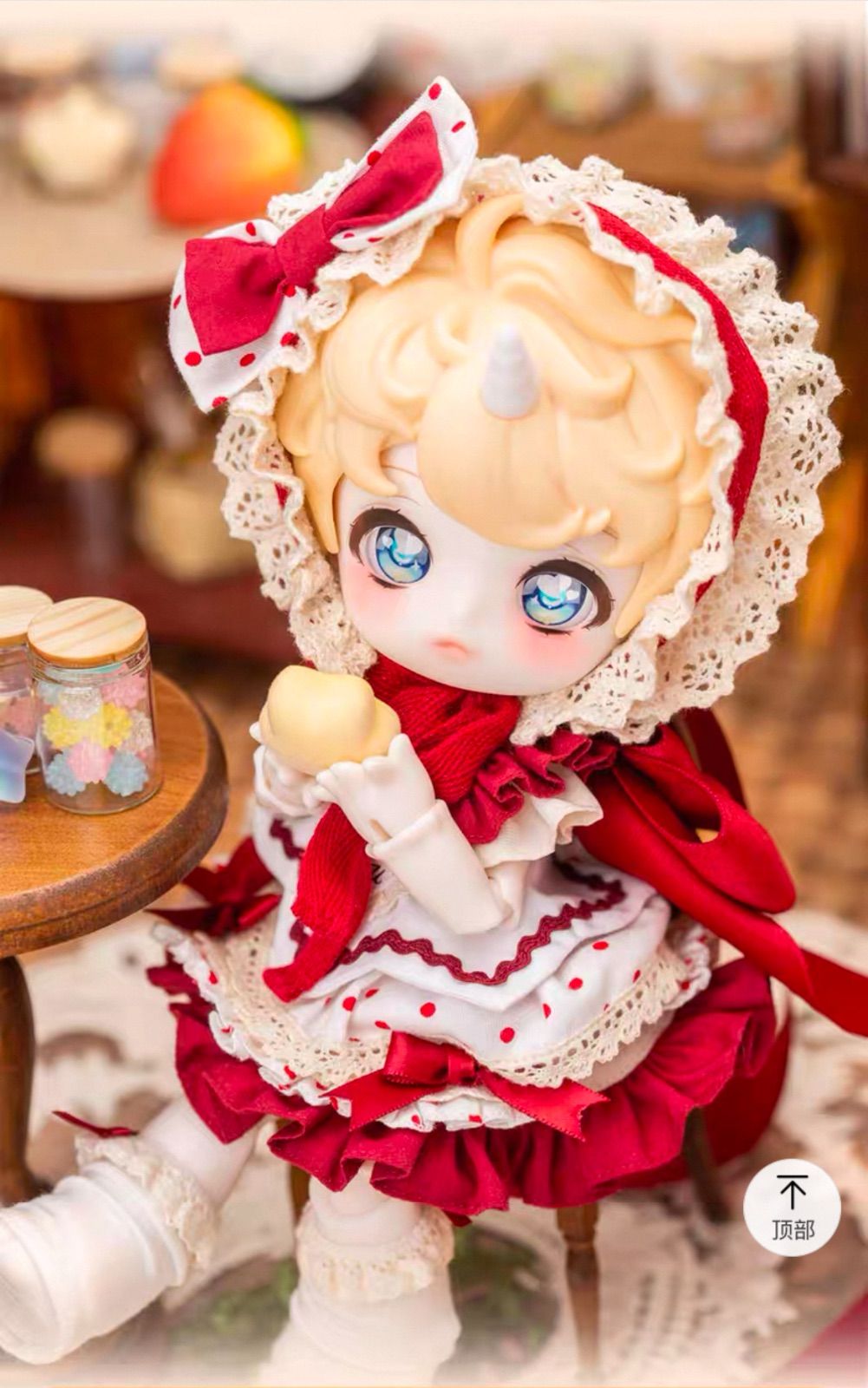 【開封済｜3周年限定】PENNY'S BOX アンティーユ 3周年纪念限定 海外限定 人形 人偶 1/6 BJD Doll ドール 置物 ブラインドボックス【モデル：3周年纪念限定 Size：高さ14cm】red 1点