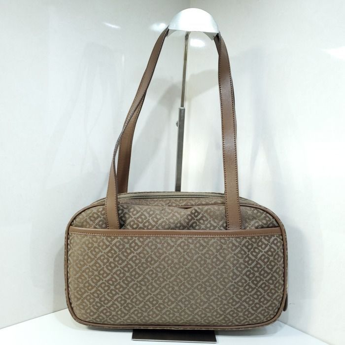 美品】バリー Bally キャンバス レザー 総柄 2コンパートメント  