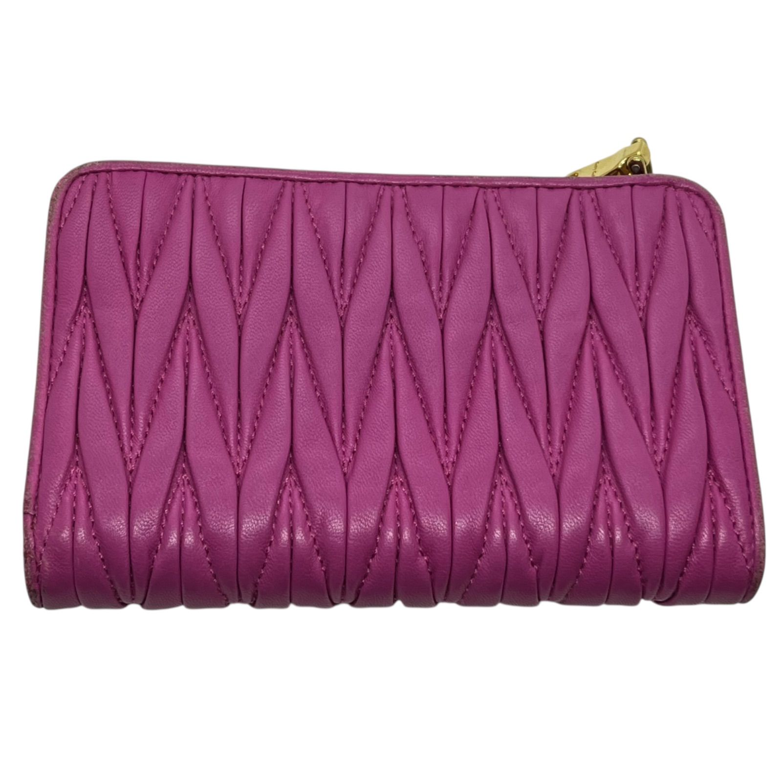 miumiu(ミュウミュウ) 3つ折り財布 - ピンクパープル レザー MIU MIU